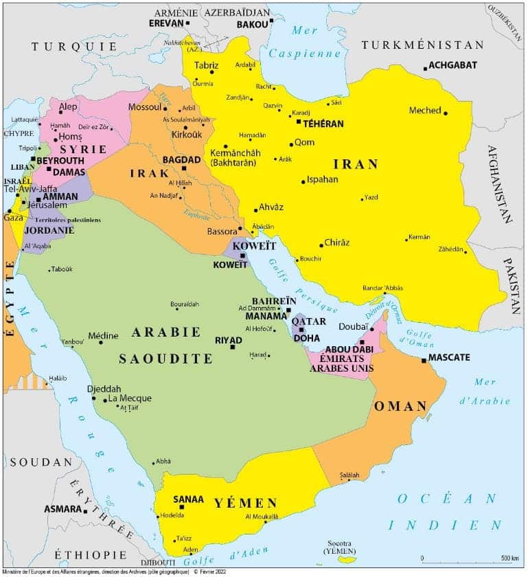 Cartographie des munitions non explosées au Moyen-Orient